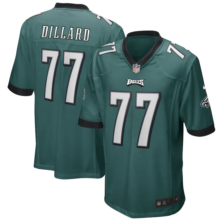 Men Philadelphia Eagles 77 Andre Dillard Nike Midnight Green Game Player NFL Jersey